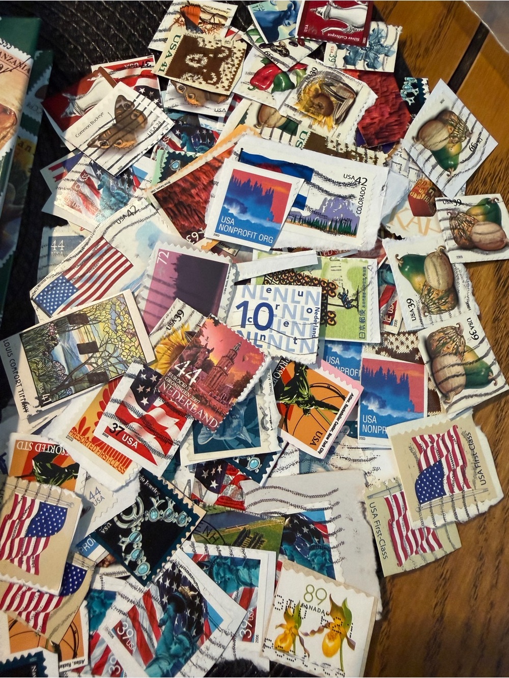 Vintage 1990s-2000s Canceled Stamp Lot